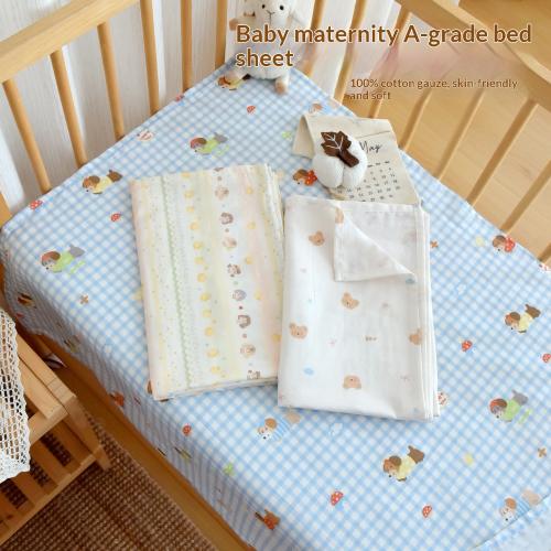 100 Cotton Class A Gauze Sweat Absorbent And Breathable Bed SheetBedspread For Kindergarten Children