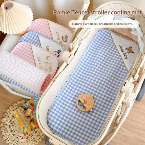 Baby Stroller Seat Cushion Ramie Tencel Mat