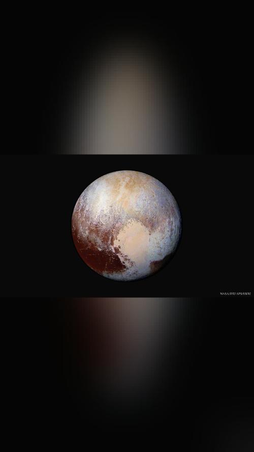 your daily awe Pluto in Enhanced Color Pluto is more colorful than we…