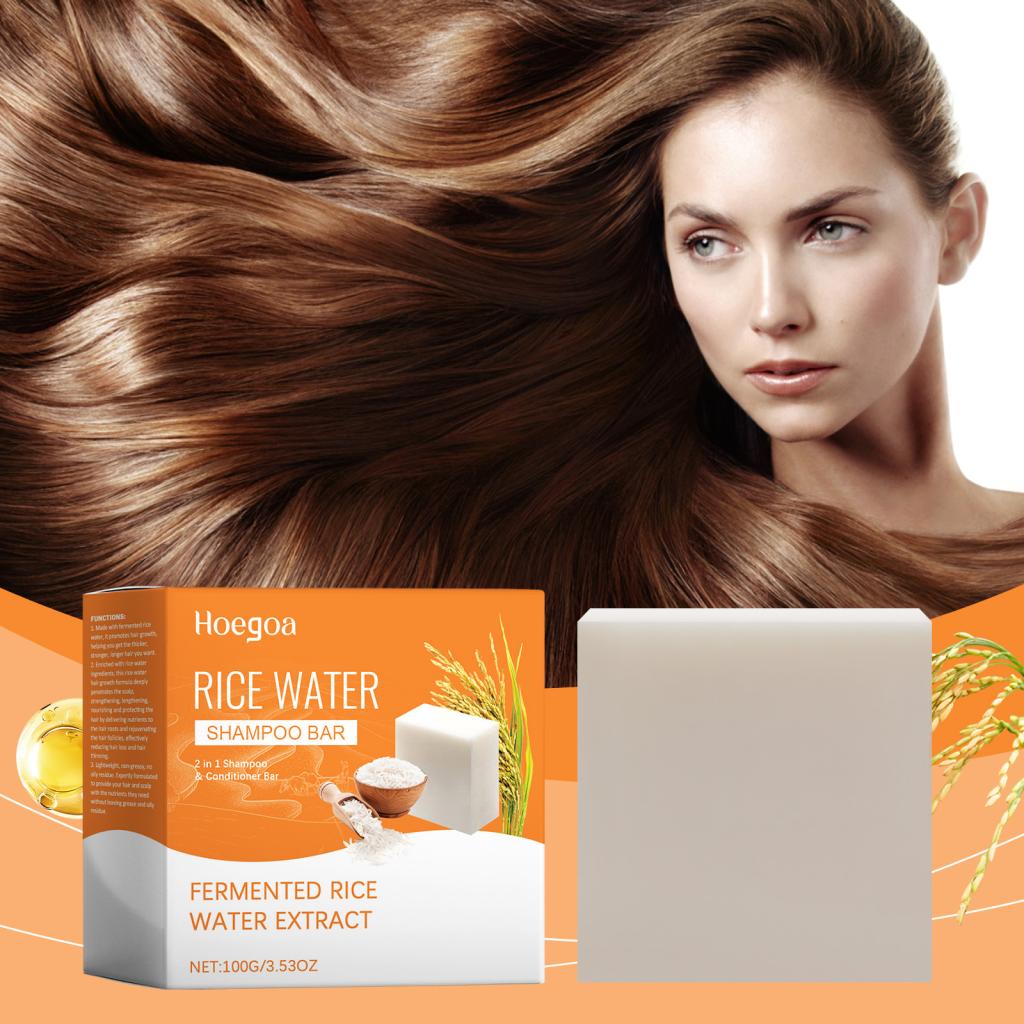 Fermented Rice Water Shampoo Bar Moisturizes And Softens Hair, Gently Cleanses The Scalp, And Nou…