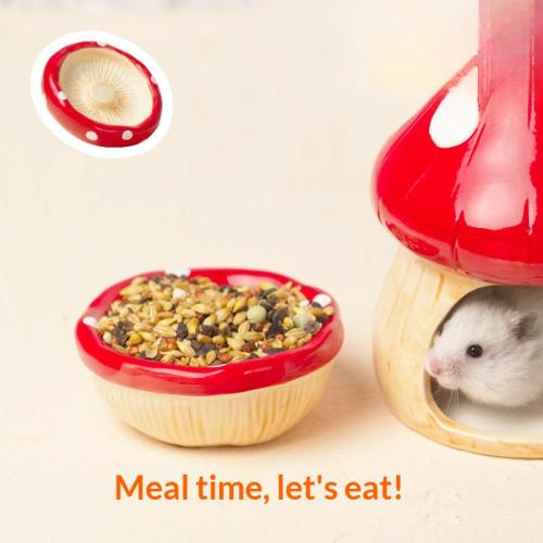 ハムスター用キノコ型小動物用ユニバーサルセラミック巣箱
