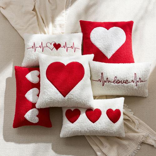 Teddy Fleece Embroidered Pillow Cover