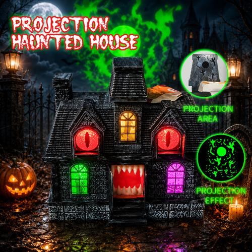 Cross-border Halloween Haunted House Decorations, Electric Projection, Light-up, Sound-sensing, S…