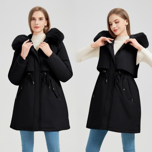 Stylish And Versatile Korean-style Waist-cinching Womens Coat