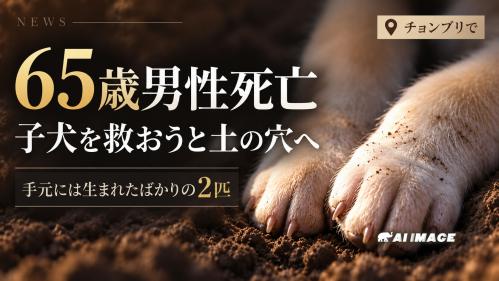 なんて悲しいニュースなんだ… 子犬を救おうと土の穴へ入り死亡 手元には生まれたばかりの2匹…