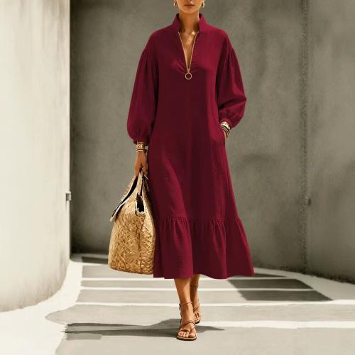 Double Side Bag Loose Swing Dress