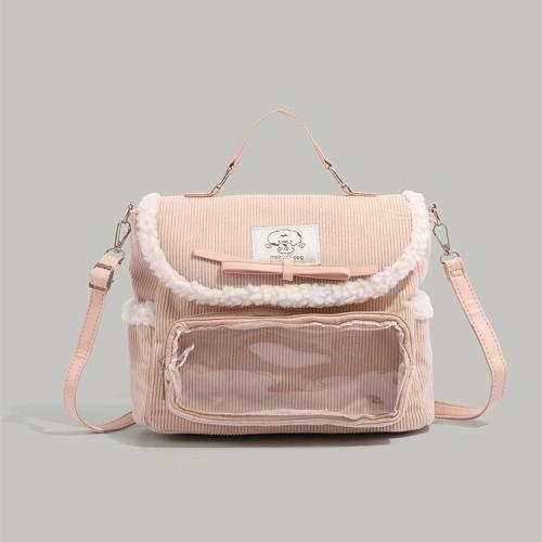 Niche Corduroy Backpack For Women