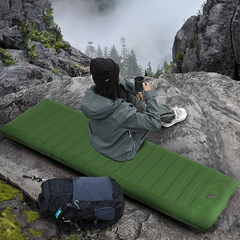 Outdoor Portable Camping Foot-Pump Inflatable Bed