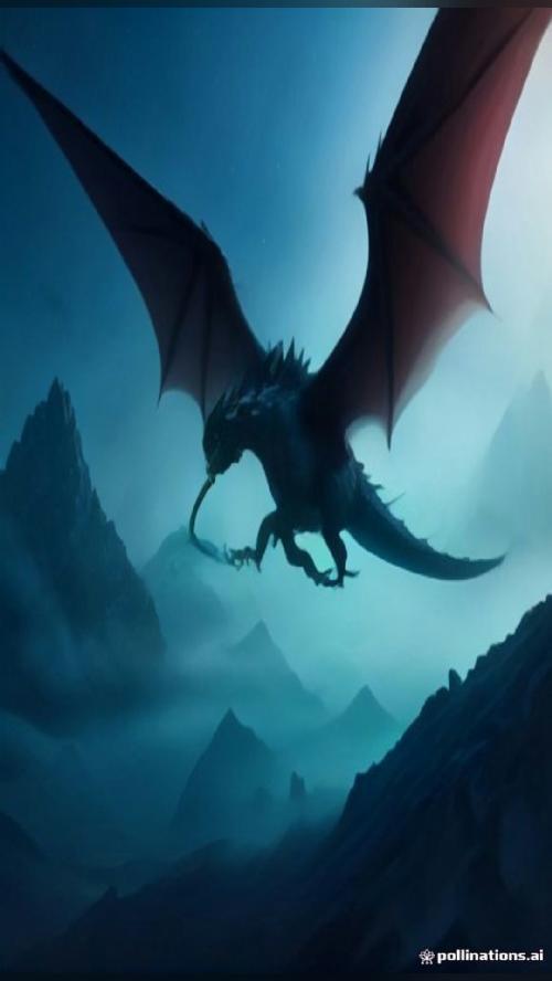 prompt of the day A Dragon Soaring Over Misty Fantasy Mountains 🎨 AI…