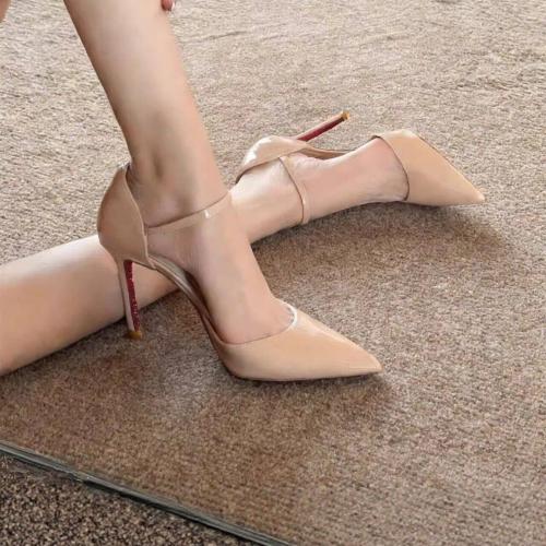 Stiletto Pointed-toe Sexy Rhinestone Strappy Side-slit Pumps