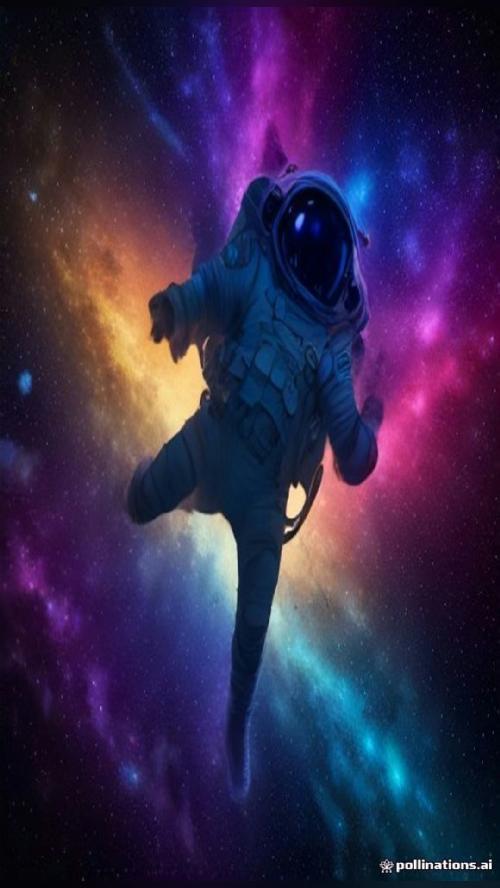 made with AI 🎨 An Astronaut Floating In A Colorful Nebula 🎨 AI art…