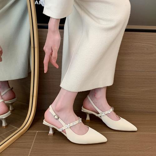 Women's Lace-Up Open Toe Sandals Elegant Cutout Stiletto Heels Wide Width Plus Size Evening Shoes