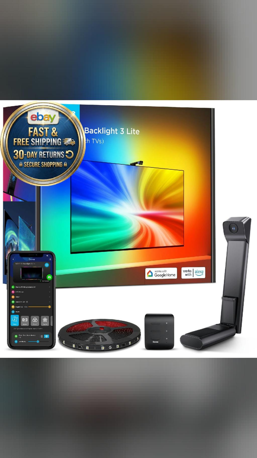 gift idea TV Backlight 3 Lite, 16.4ft LED 16.4FT for 75''-85'' TV,…