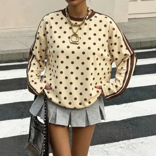 Women's Polka-Dot Striped Print T-Shirt