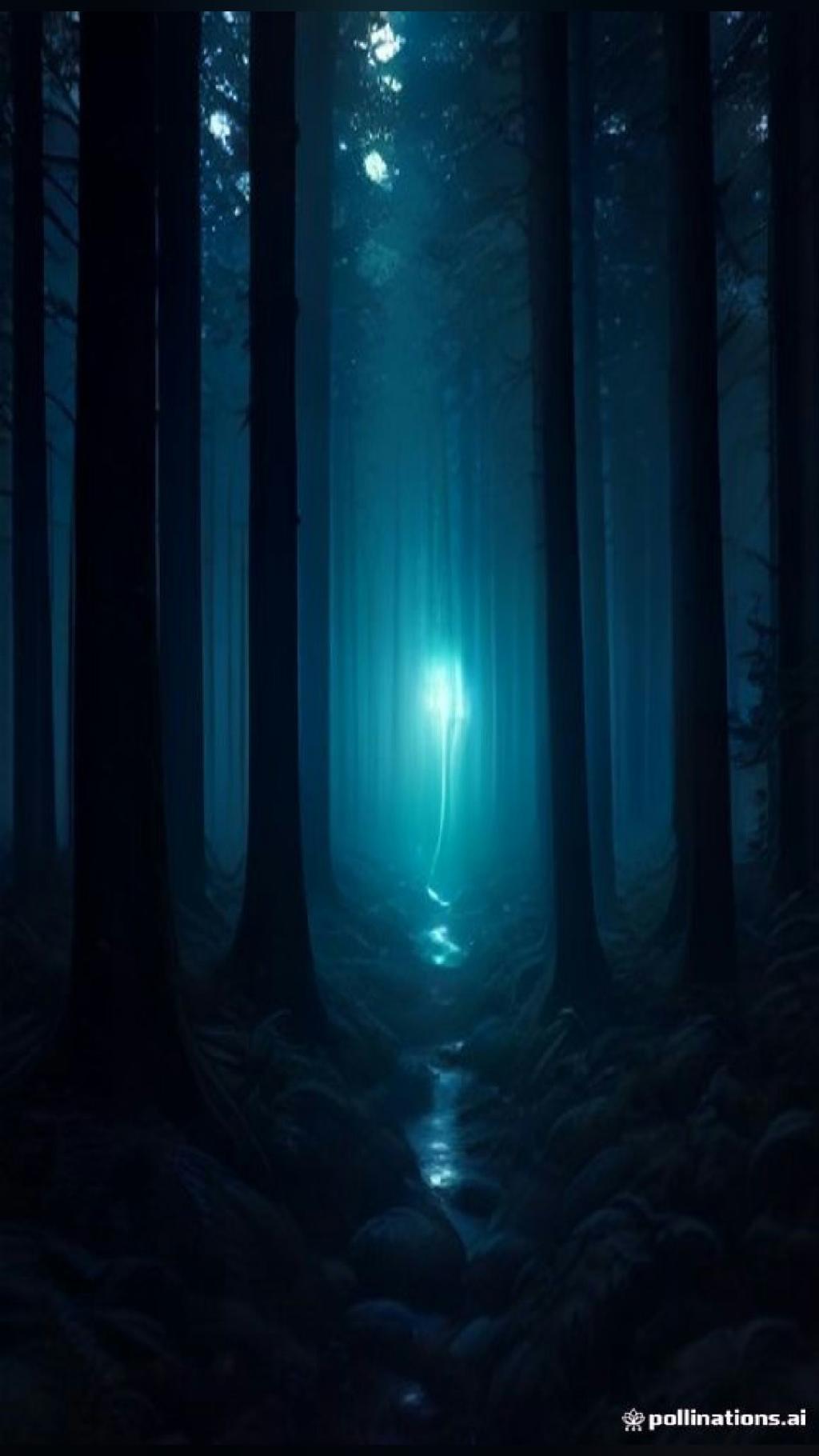 the future of art A Bioluminescent Forest Glowing At Night 🎨 AI art…