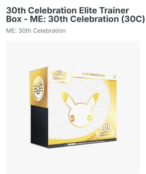 Pokémon 30th Anniversary Celebration Elite Trainer Box ETB Sealed With LOUIS #2