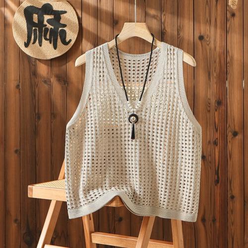 Women's V-neck Hollow-out Knitted Vest