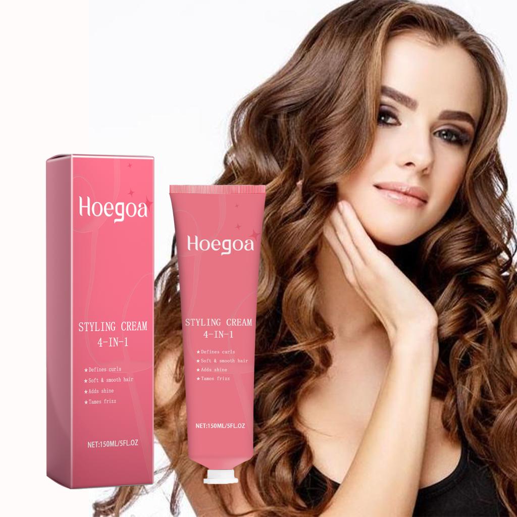 ヘアスタイリングクリーム 天然由来成分配合 潤いと軽さ、柔らかさをこれ1本で 4in1 エラスチン 150ml
