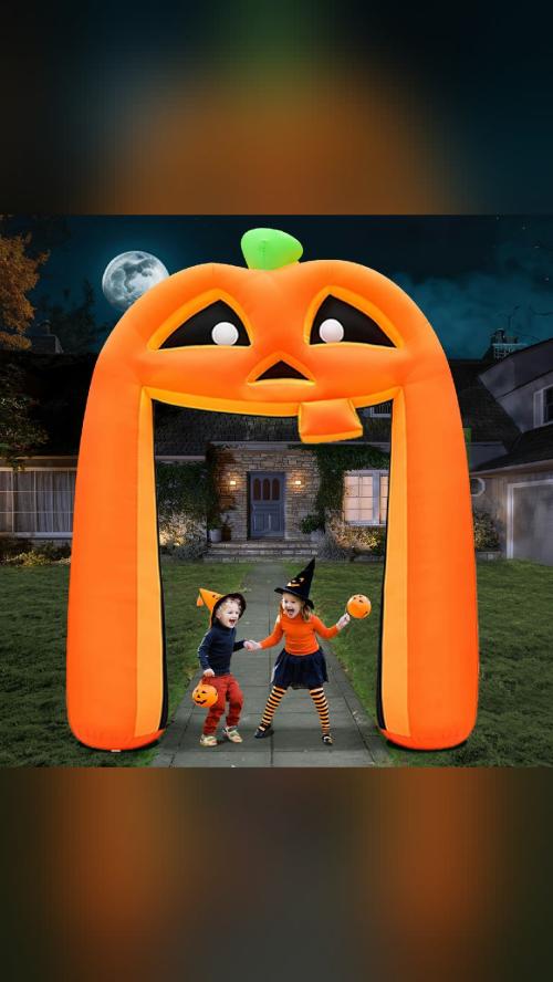 Halloween party ready 10FT Halloween Inflatables Pumpkin Archway,…