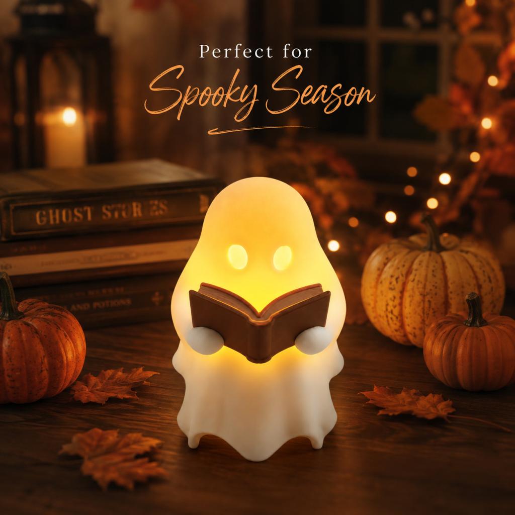 Cute Ghost Reading Book Lamp