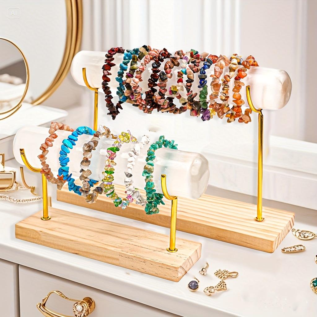 Natural Crystal Cylinder Jewelry Storage Stand