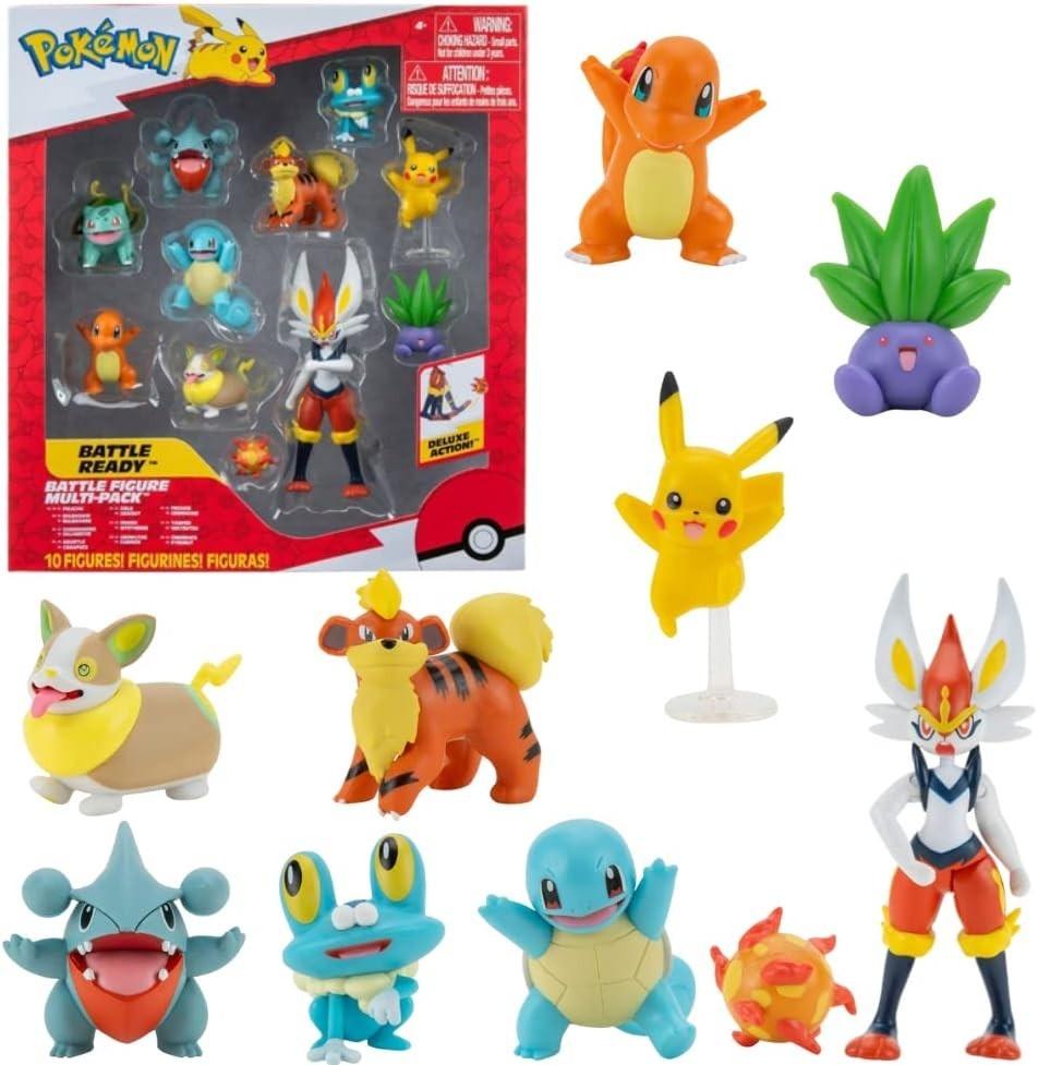 New - Jazwares Pokémon 10 Pack Battle Ready Figure Multi-Pack - PKW2818