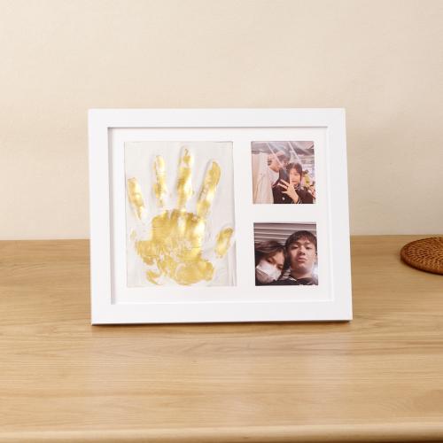 Handmade Pet And Baby Handprintfootprint Ink Pad Clay Memorial Photo Frame