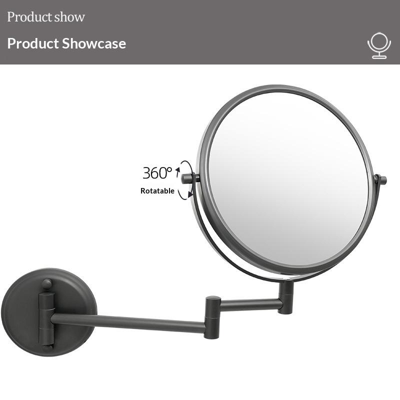 Foldable Makeup Mirror No Drilling Required
