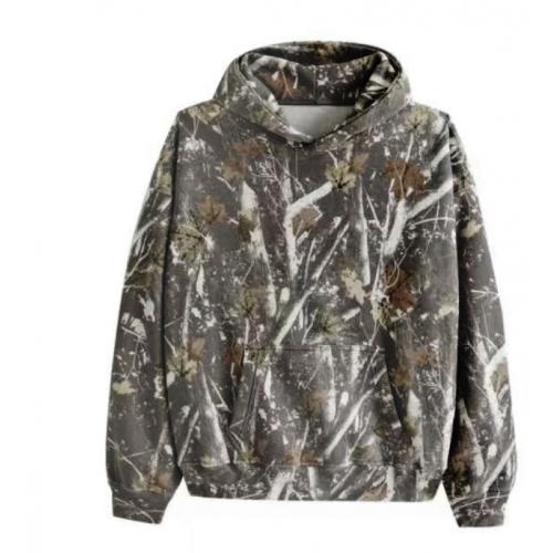 Women's Hoodie 3D Print Long Sleeve European And American Style Maple Leaf Camouflage Floral Prin…