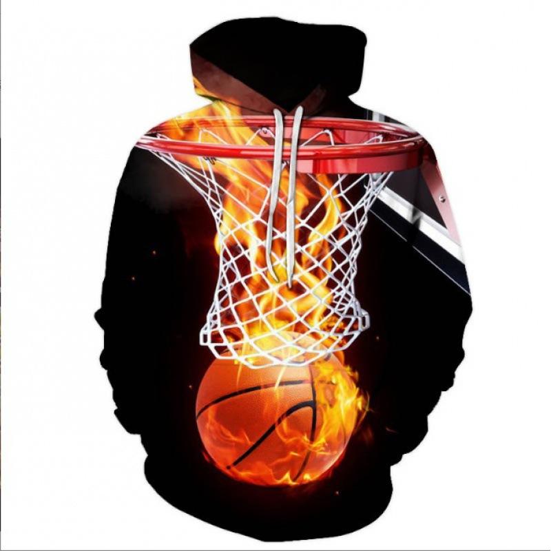 Cross-border Foreign Trade 3D Kick Into Football Pattern Printed Sweater Men's And Women's Casual…