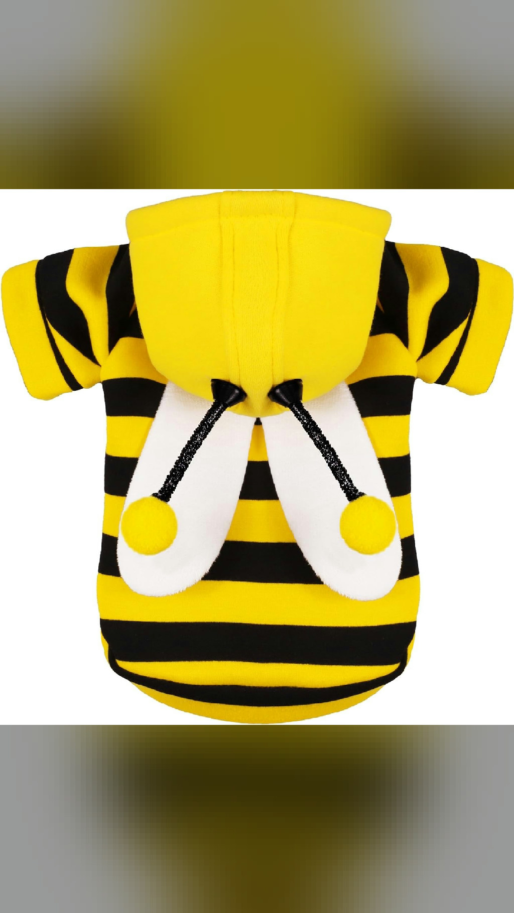 Halloween party ready Bumblebee Dog Costume Hoodie Black Yellow Pet…
