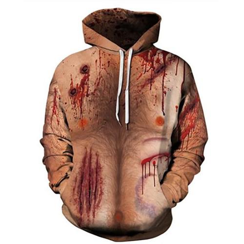 Million Holy Festival Halloween New Blood Drops Cross-border 3D Digital Printing Personalized Hoo…