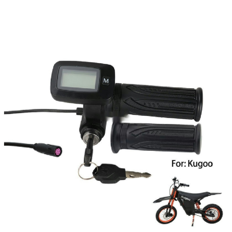 Electric Scooter Throttle Handle With LCD Speed Display Universal Accelerator Grip Replacement Pa…