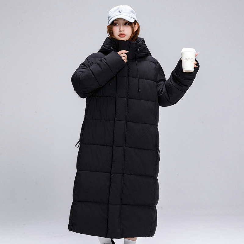 Korean-style Thickened Hooded Minimalist Puffer Jacket Winter Coat
