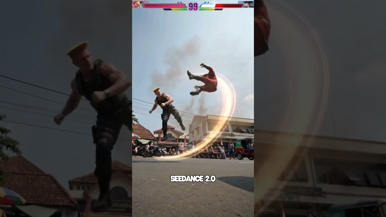 Street Fighter no Seedance 2.0, coisa mais insana do mundo! #ia #nostalgia #trend #streetfighter