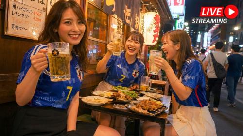 Tokyo Goes Wild After Japan’s Big Soccer Win 🔴 LIVE
