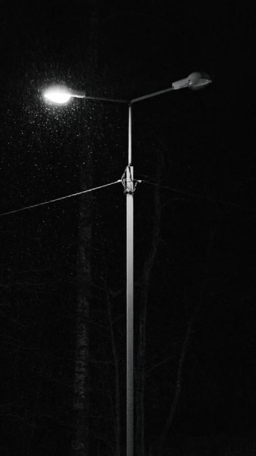 snow falling