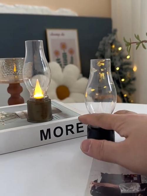 Mini Small Kerosene Lamp Creative Retro Atmosphere Nightlight Bedroom Photo Desktop Bedside Ornam…