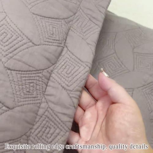 2 Pack  Cotton Filled Quilted Pillow Shams 50x70cm 27x19in Palm Leaf  Vintage Patchwork Floral 3D…